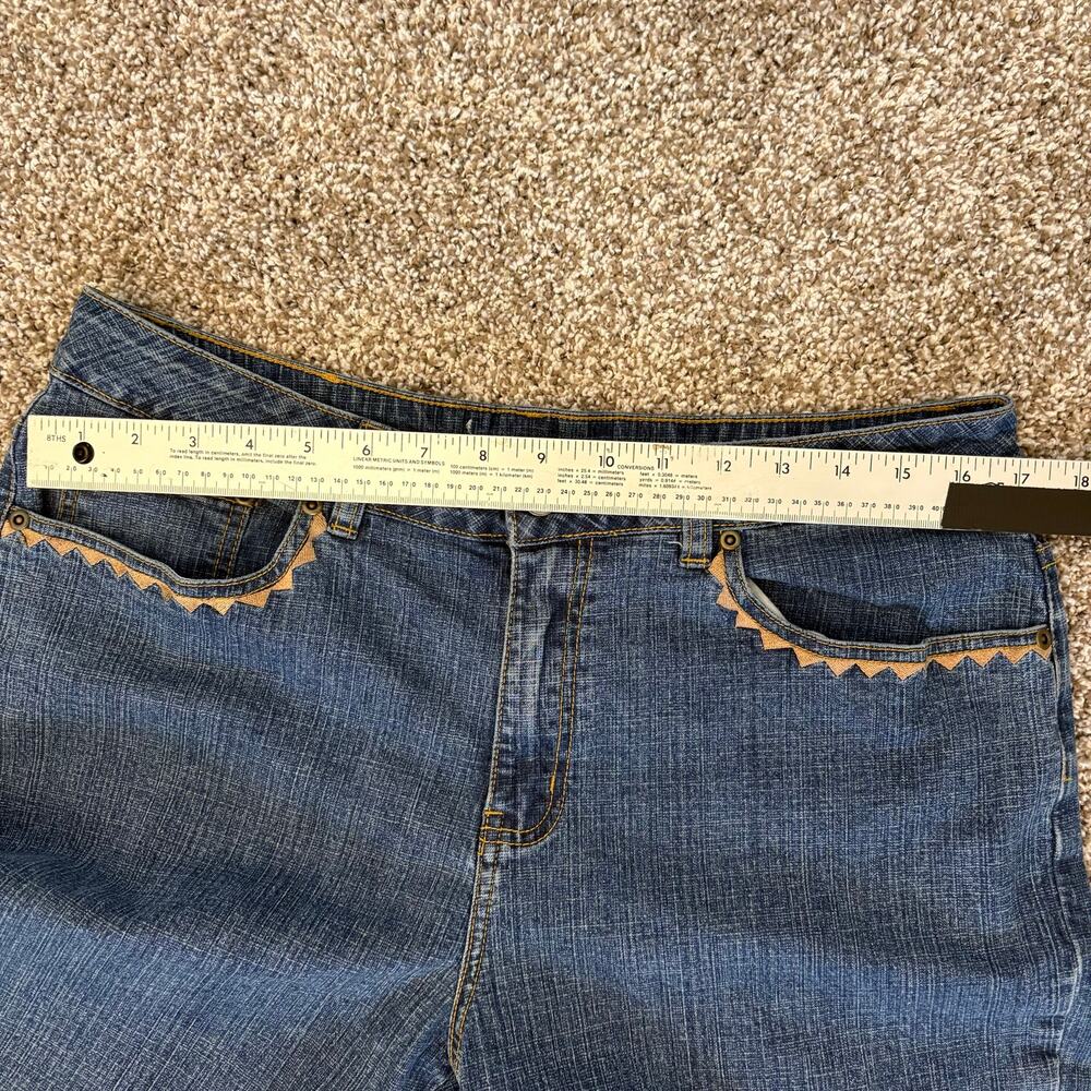 Y2K Coldwater Creek Embroidered Floral Bootcut Jeans Boho Western Denim 12 - Picture 8 of 11